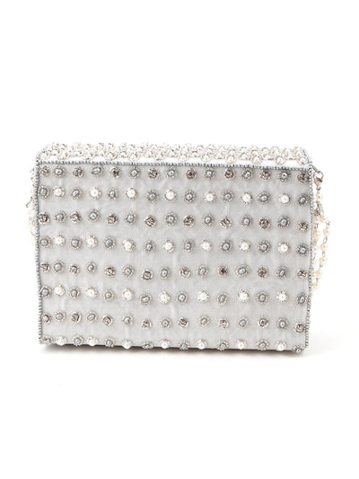 Off-White Embellished Box Clutch! - Odette