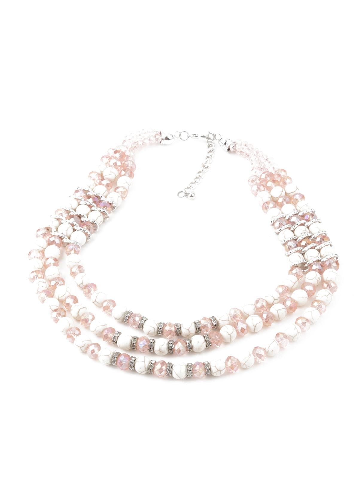 Off-White-Pink Classic Necklace - Odette