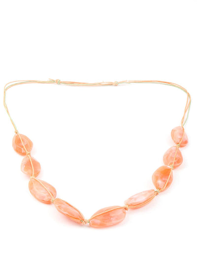 Orange Chunky Abstract Necklace - Odette