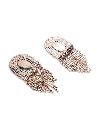 Overloaded Crystal-Studded Tassel Earrings - Odette