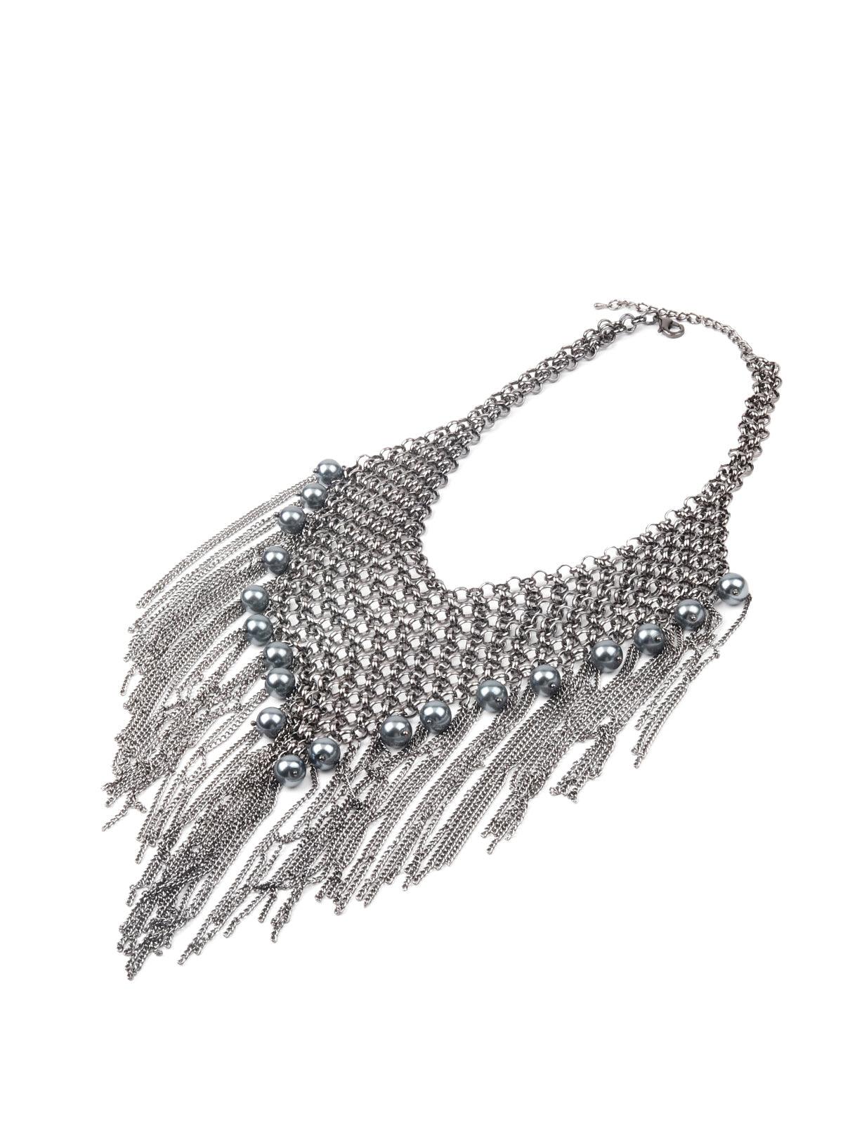 Oxidised silver bohemian necklace for women - Odette