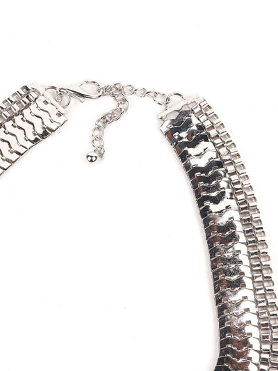 Oxidised Silver-Plated Layered Necklace - Odette