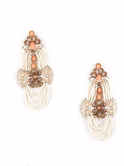 Peach Beautiful Unique Dangle Earrings! - Odette
