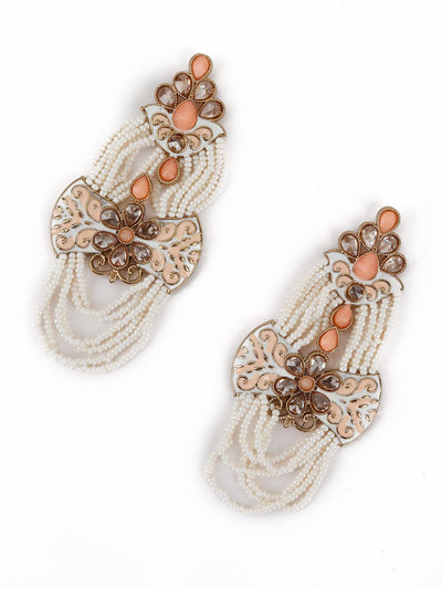 Peach Beautiful Unique Dangle Earrings! - Odette