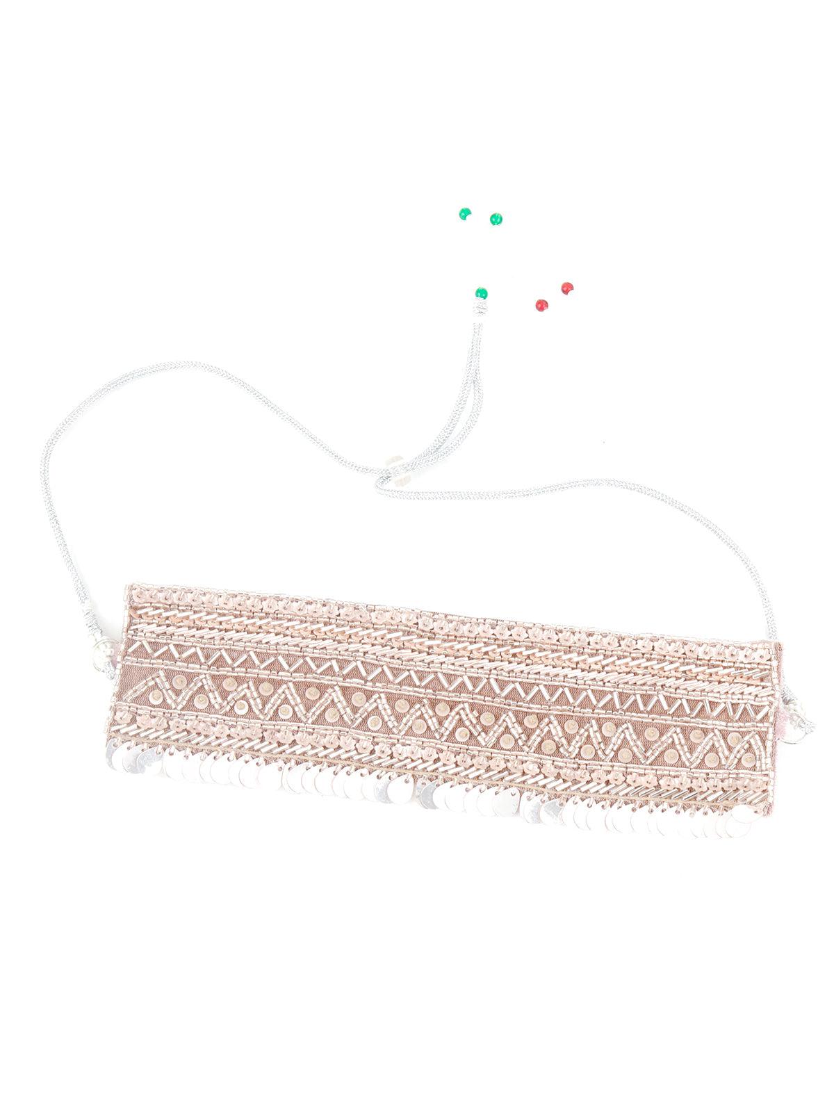 Pink Cloth Choker Necklace - Odette