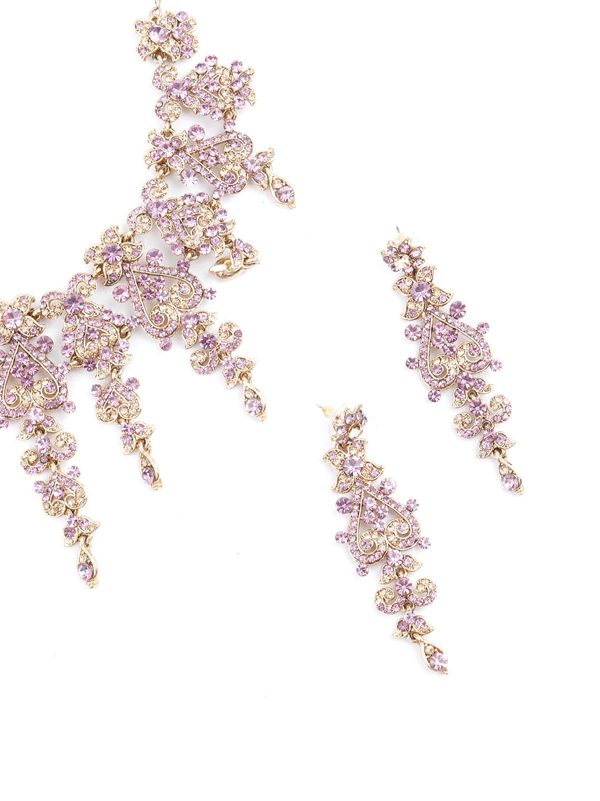 Pink Crystal Butterfly Necklace | Devenir Jewels
