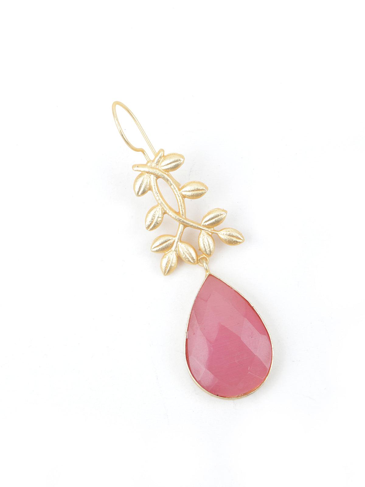 Pink Diamante Dangle Earring - Odette