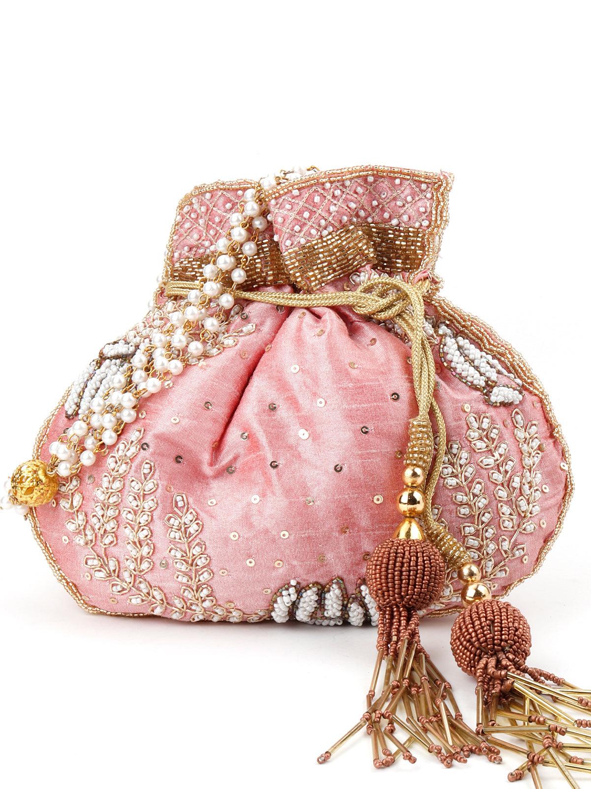 Pink Soothing Pretty Decorative Potli - Odette