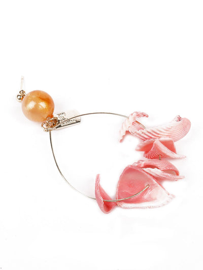 Pink statement drop earrings - Odette
