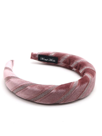 Pink velvet hair band - Odette