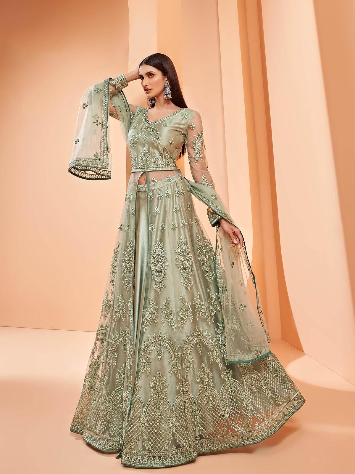 Kalaniketan Anarkali Suits USA,Buy Indian Pakistani Designer Anarkali  Dresses Online Canada: Sea Green and Rust