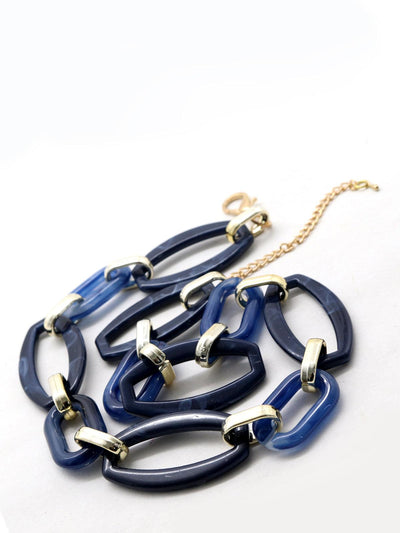 Pliant blue loop necklace - Odette