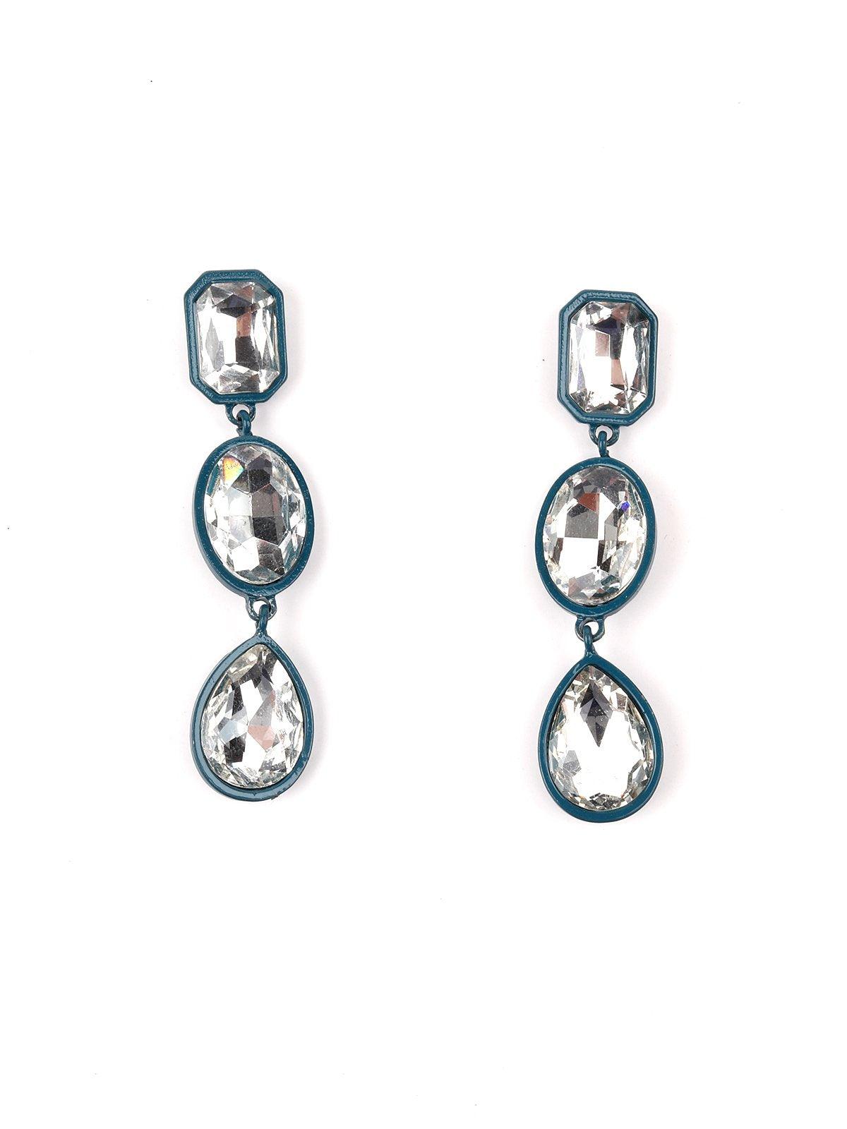 Precious Crystal Embellished Earrings - Odette
