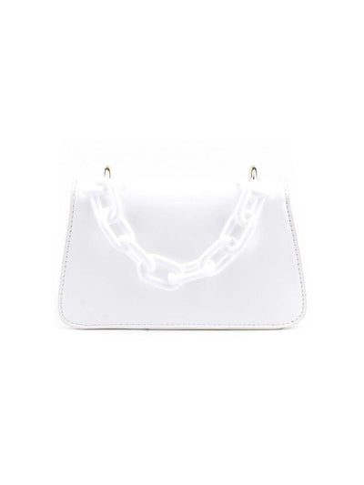 Pure white chunky chain sling bag - Odette