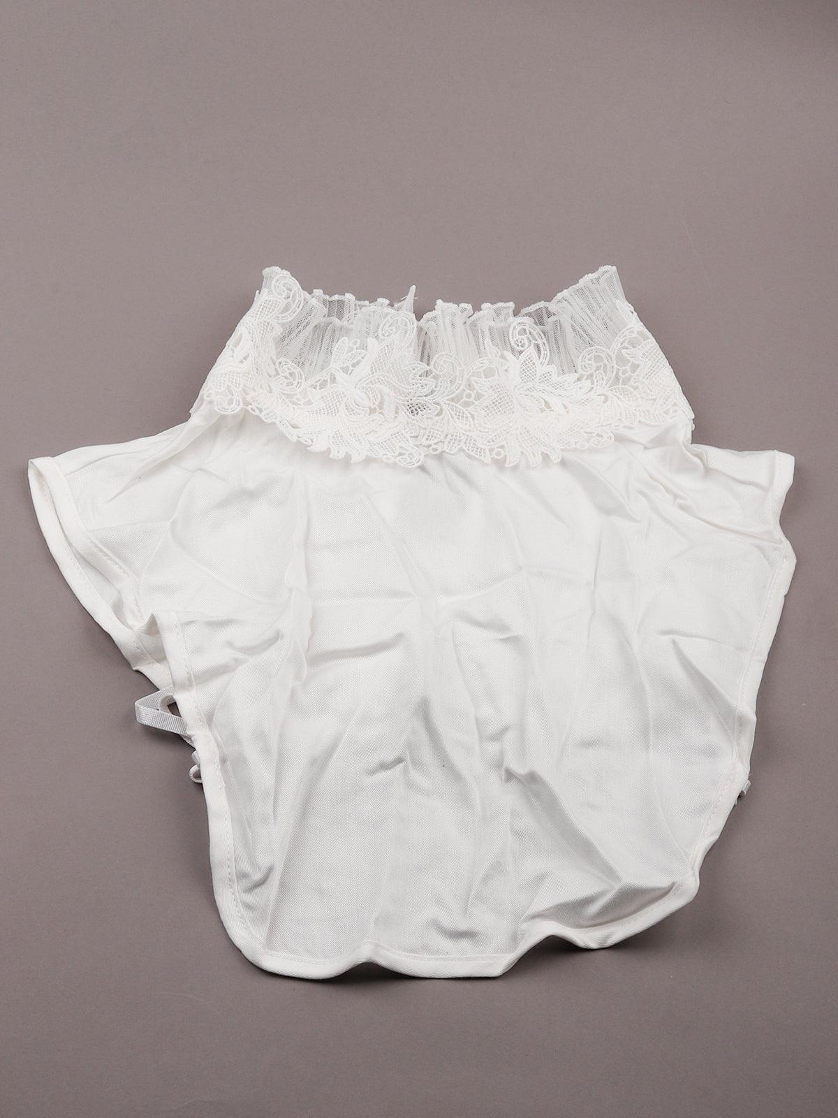 Pure white plain detachable collar - Odette