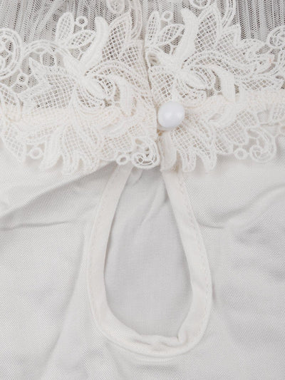 Pure white plain detachable collar - Odette