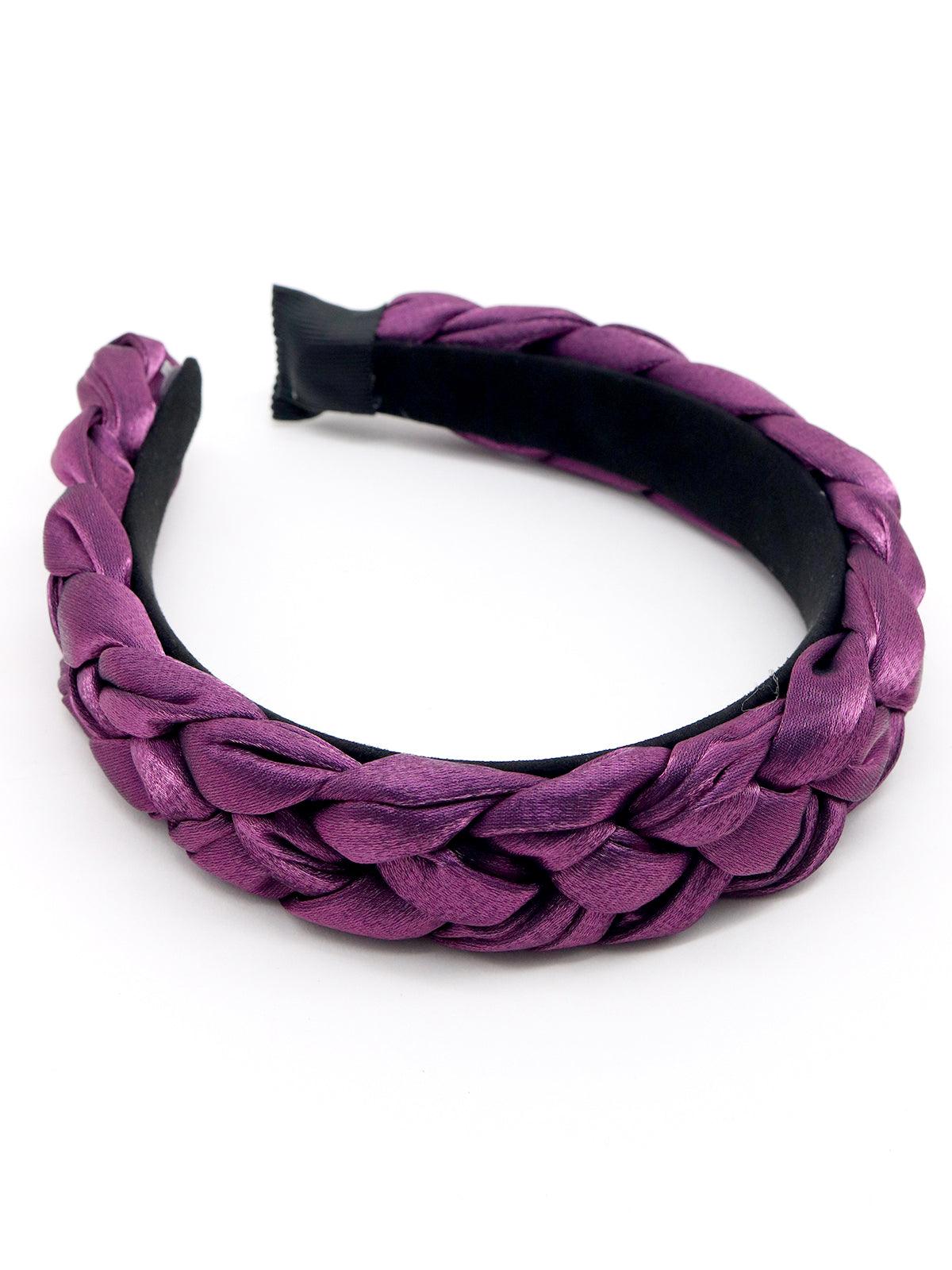 Purple braided joyful hair band - Odette