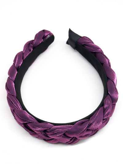 Purple braided joyful hair band - Odette