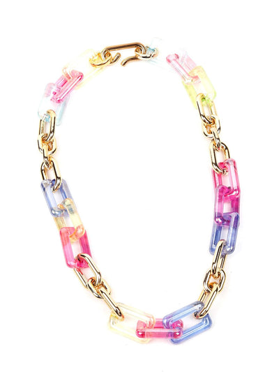 Rainbow chunky necklace set - Odette
