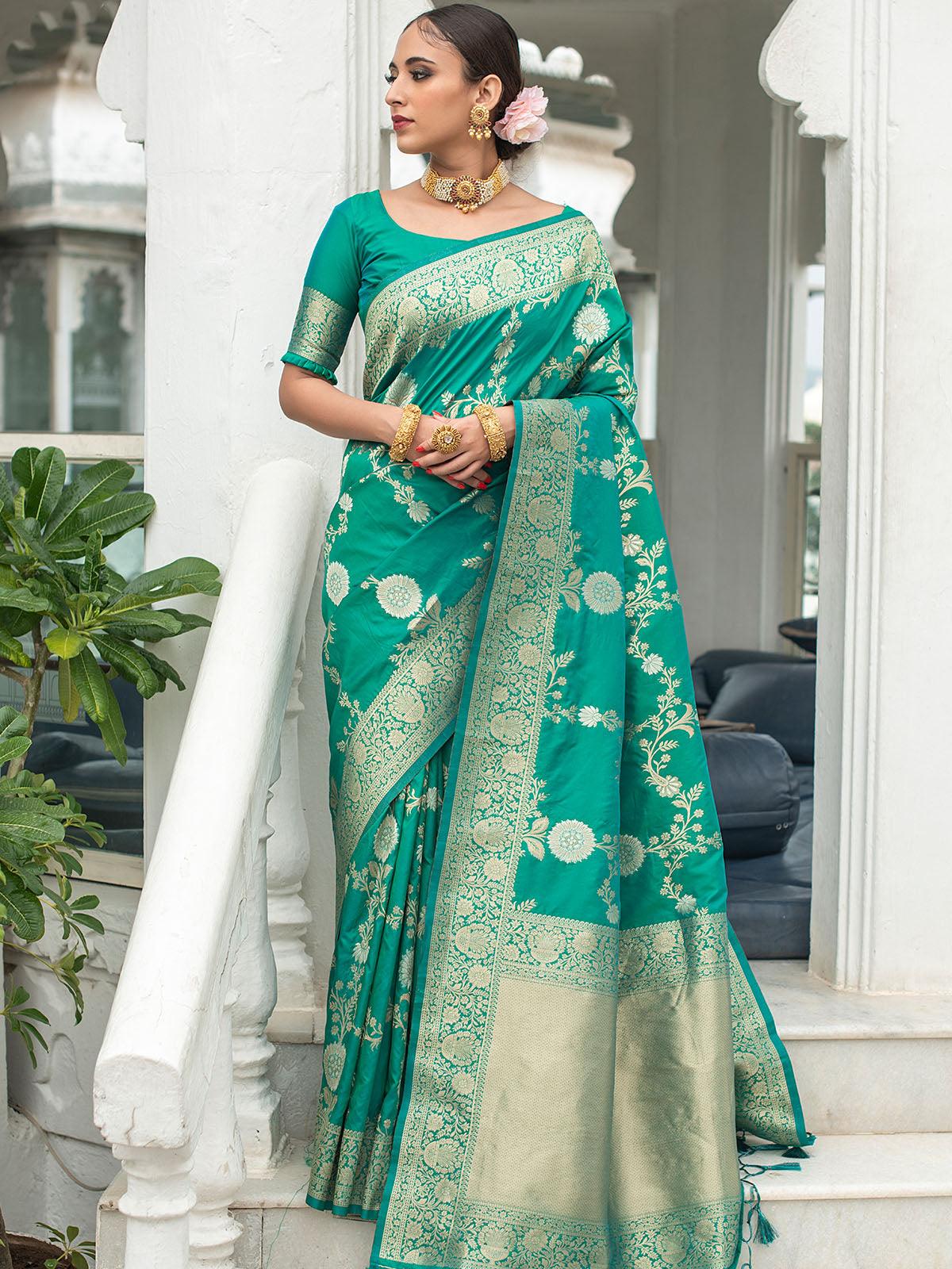 Rama Banarasi Silk Exclusive Wevon Designer Saree - Odette