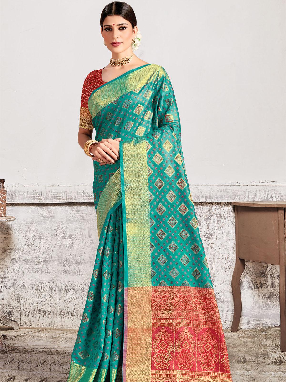 Rama Silk Heavy Jari Wevon Designer Saree - Odette