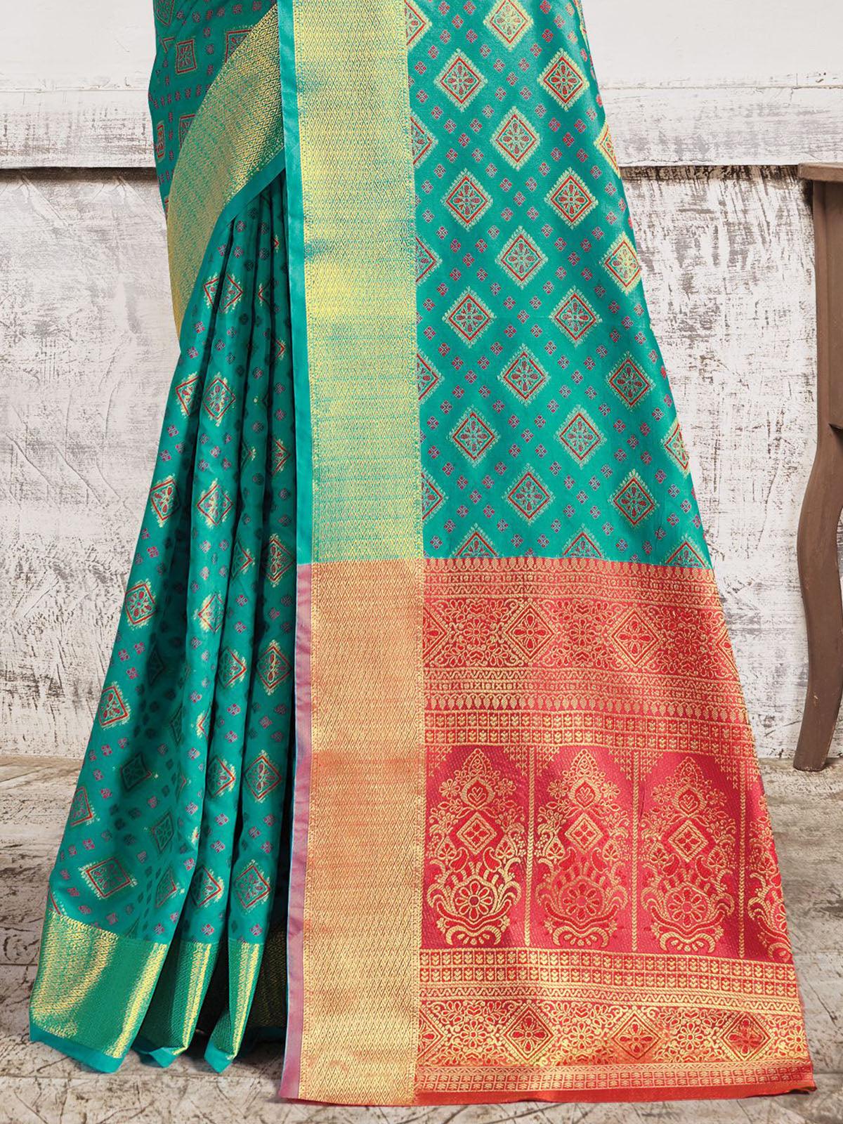 Rama Silk Heavy Jari Wevon Designer Saree - Odette