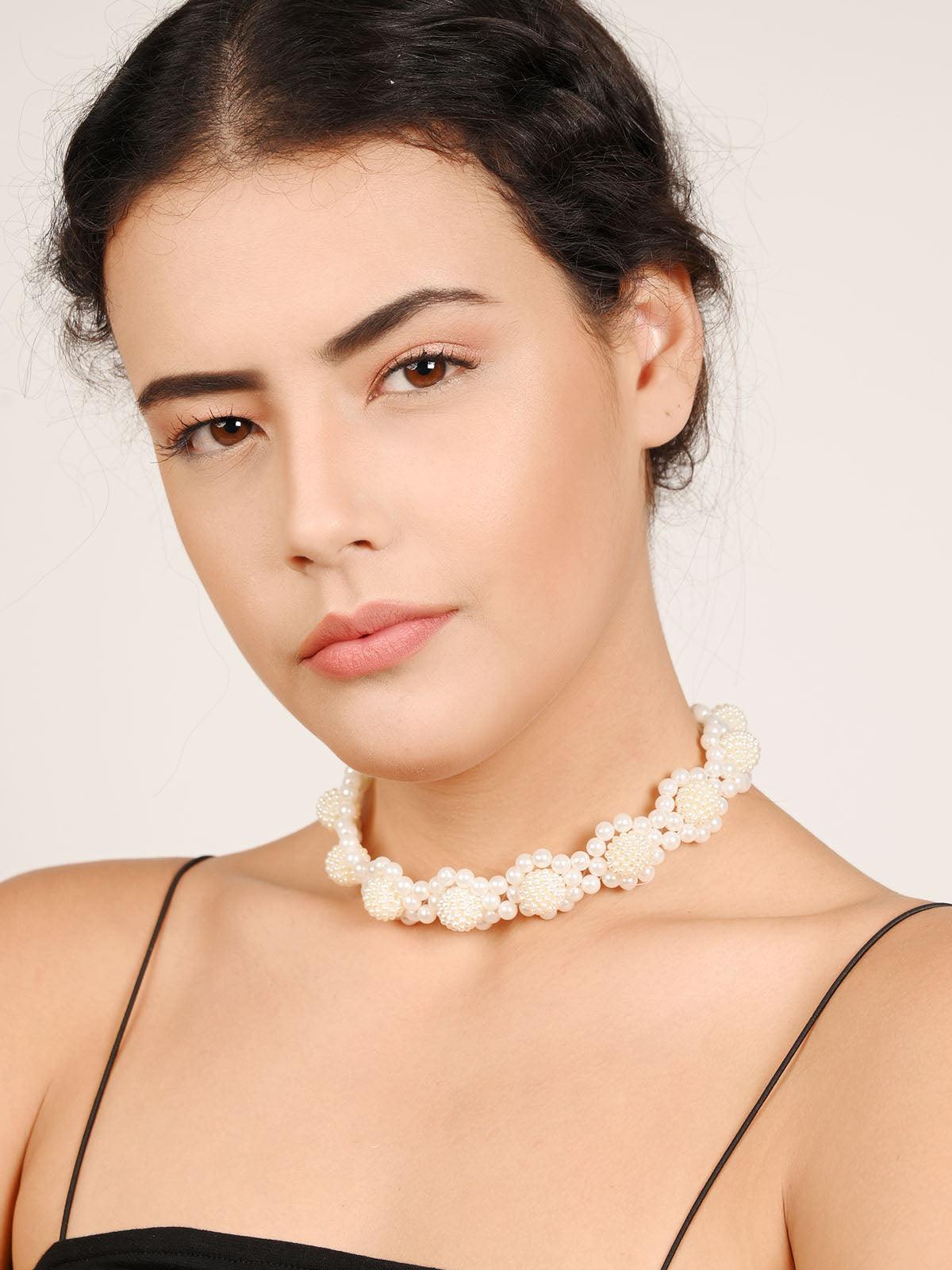 Ravishing Pearly Choker Necklace - Odette