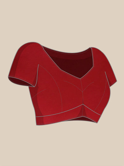 Red Designer Ombre Colored Art Silk Saree - Odette