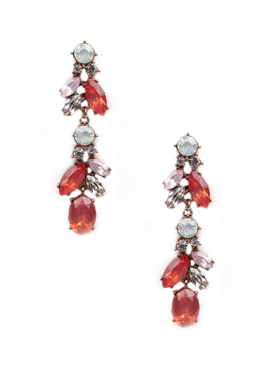 Red gorgeous drop earrings - Odette