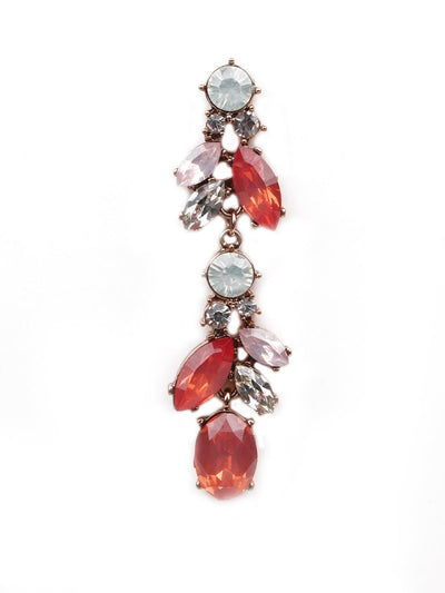Red gorgeous drop earrings - Odette