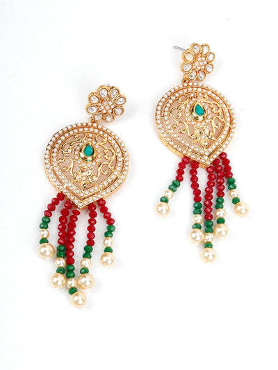 Red, White and Green Multi-layered Traditional Chain - Odette