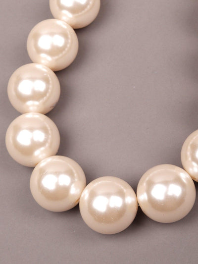 Retro Style Huge White Pearl Statement Necklace - Odette