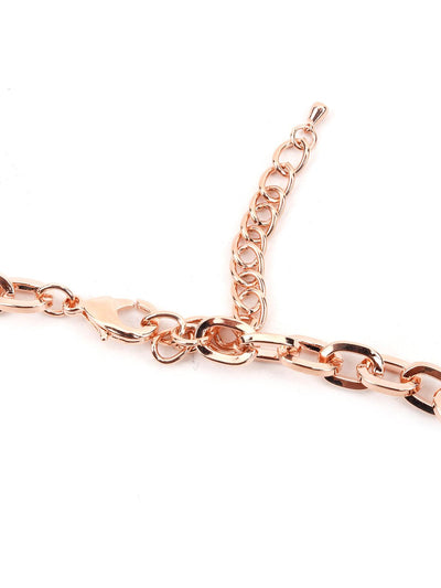 Rose gold pearl charm necklace - Odette