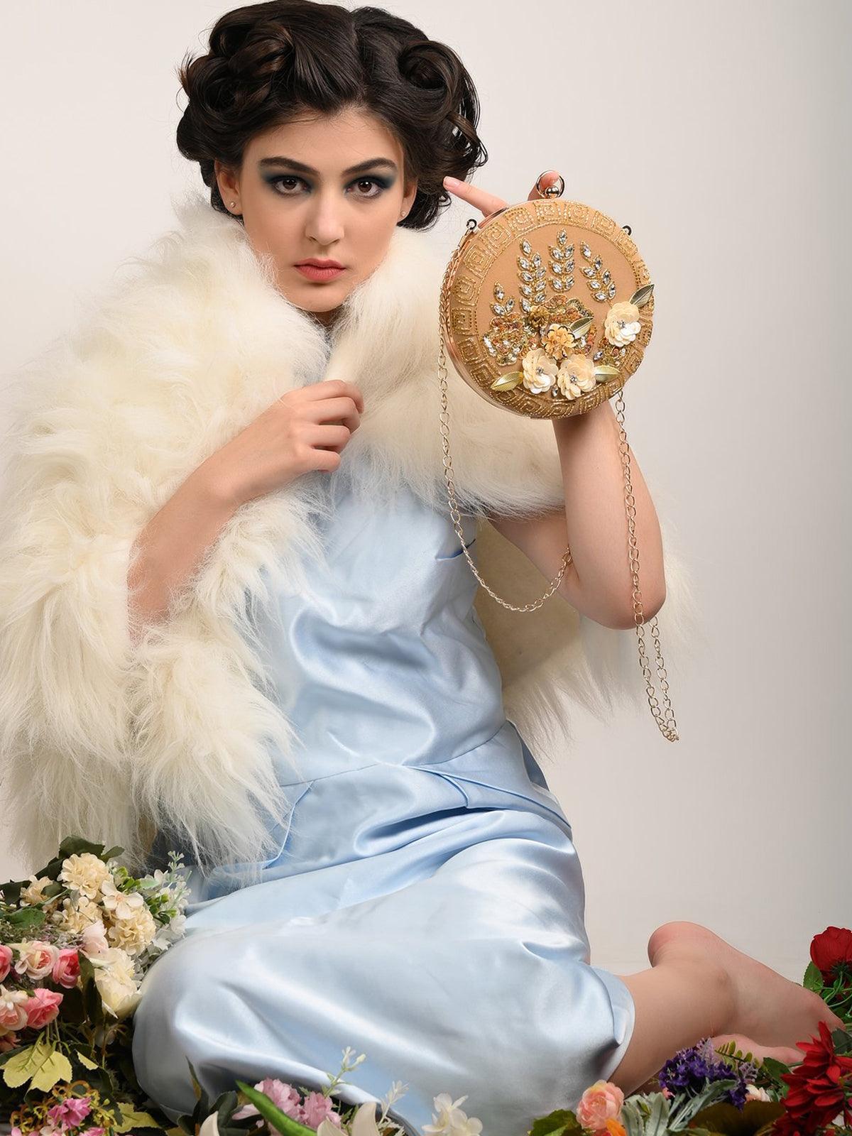 Round Embellished Inspired Sling Bag - Odette