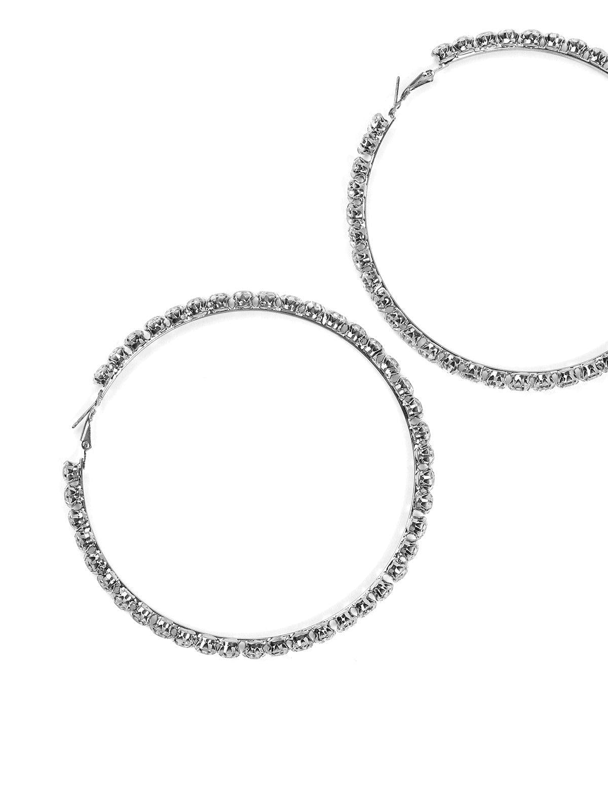Round Silver Tone Hoops! - Odette