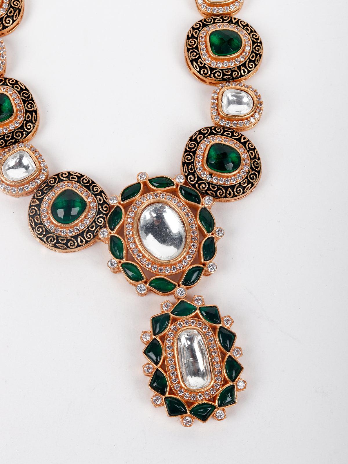 Royal Emerald Necklace Set - Odette