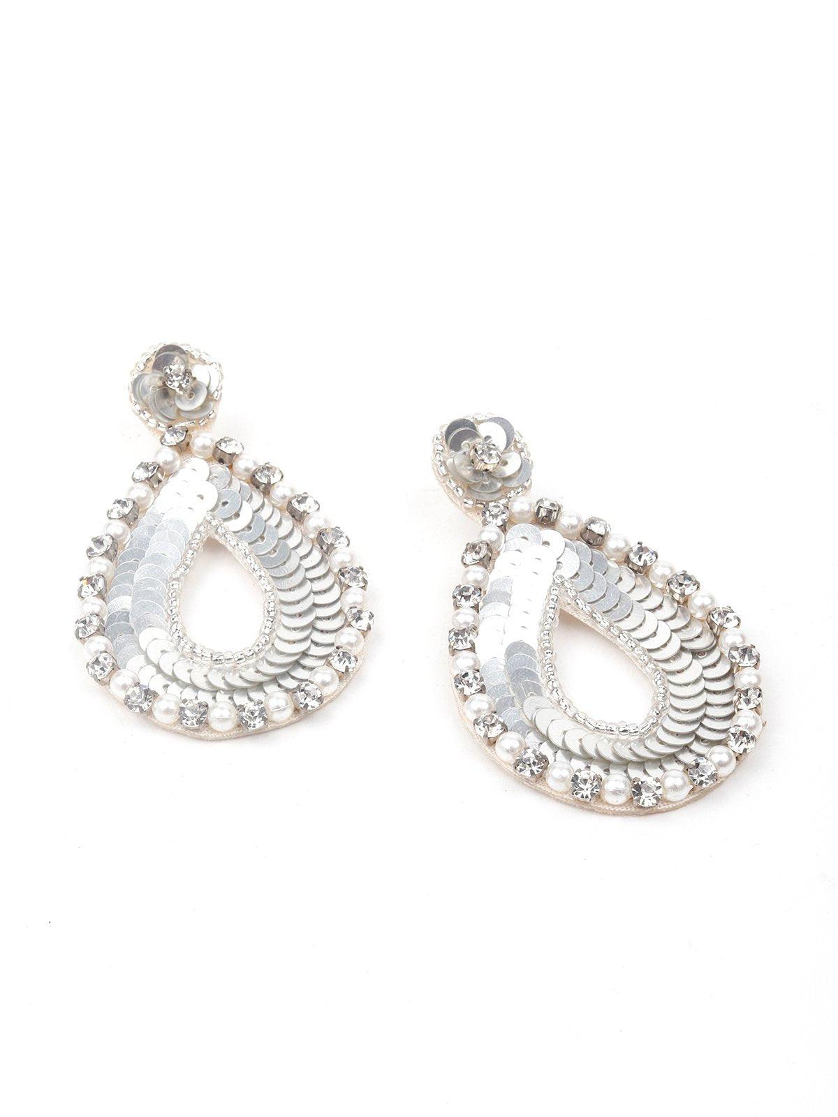 Sequins Teardrop Earrings - Odette