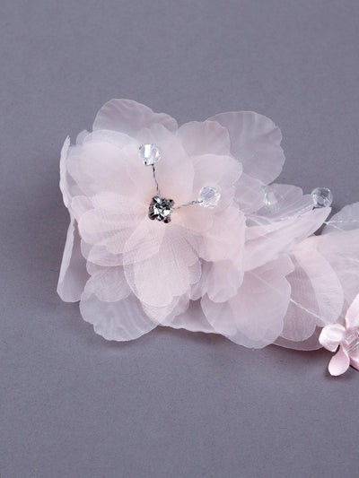 Sheer Floral Brooch With A Tint Of Pink - Odette