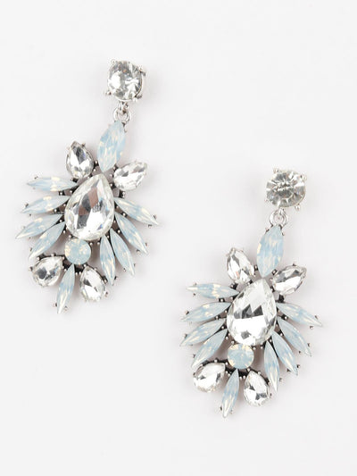 Silver Leafy Dangle Earrings - Odette