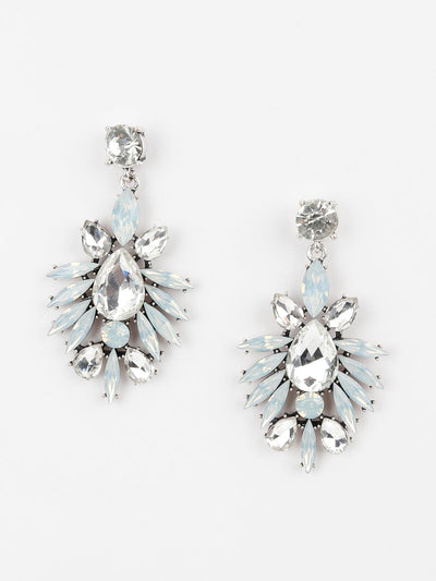 Silver Leafy Dangle Earrings - Odette