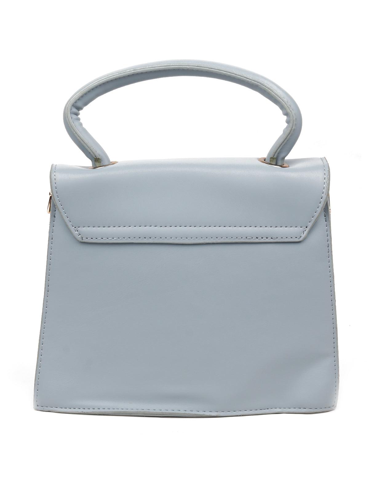 Solid dusk blue sling bag for women - Odette