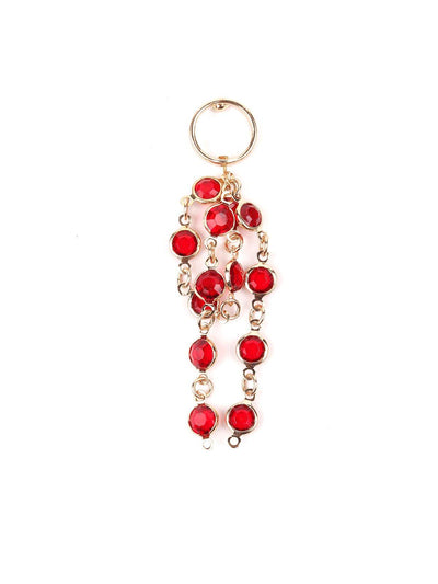 Spill Down Red Crystal Earrings - Odette