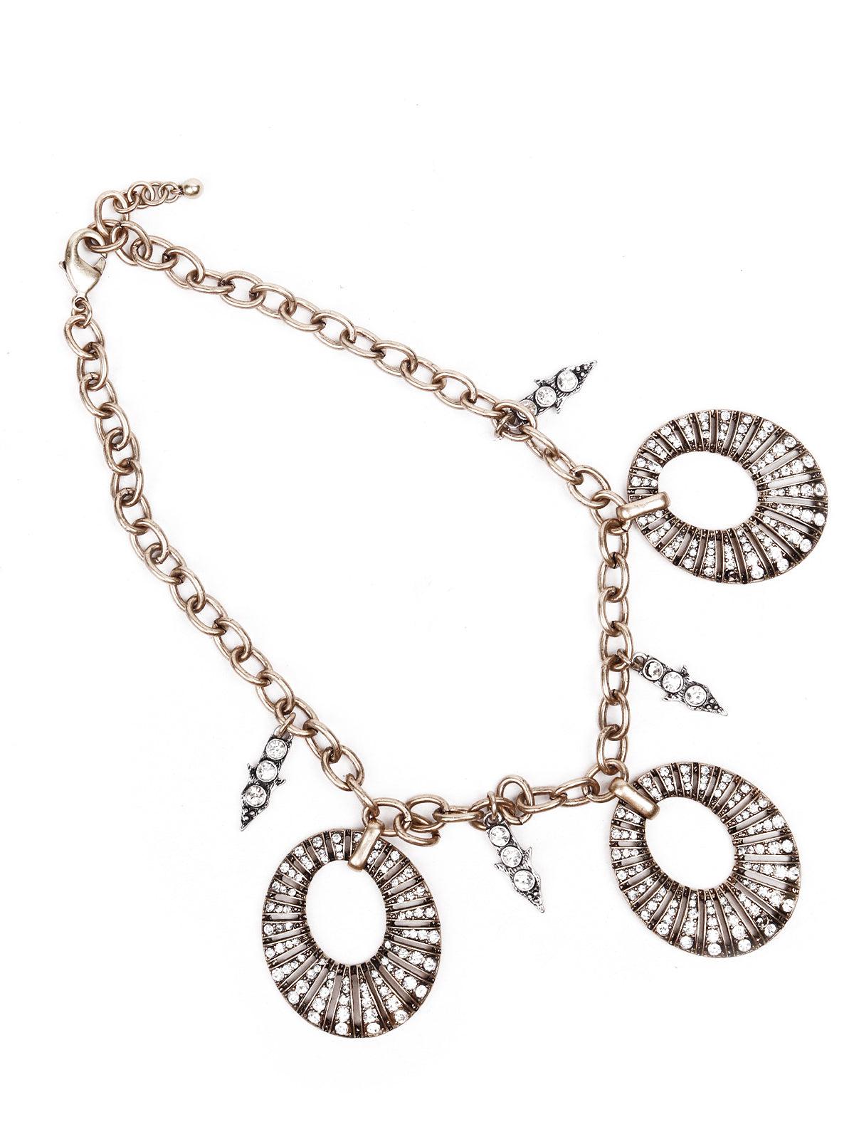Statement necklace with rounded pendant - Odette