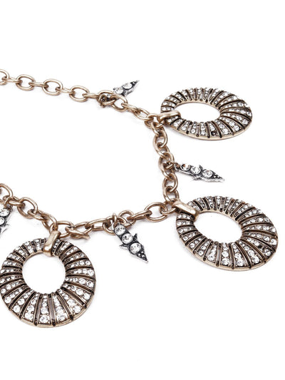 Statement necklace with rounded pendant - Odette