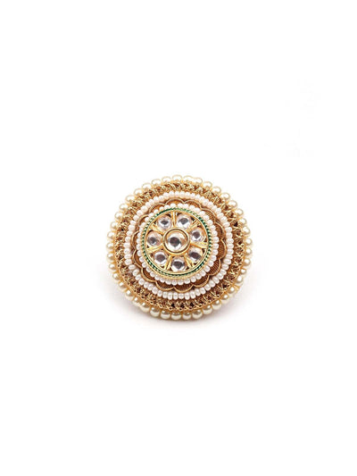 Stunning beaded embellished ring for women - Odette