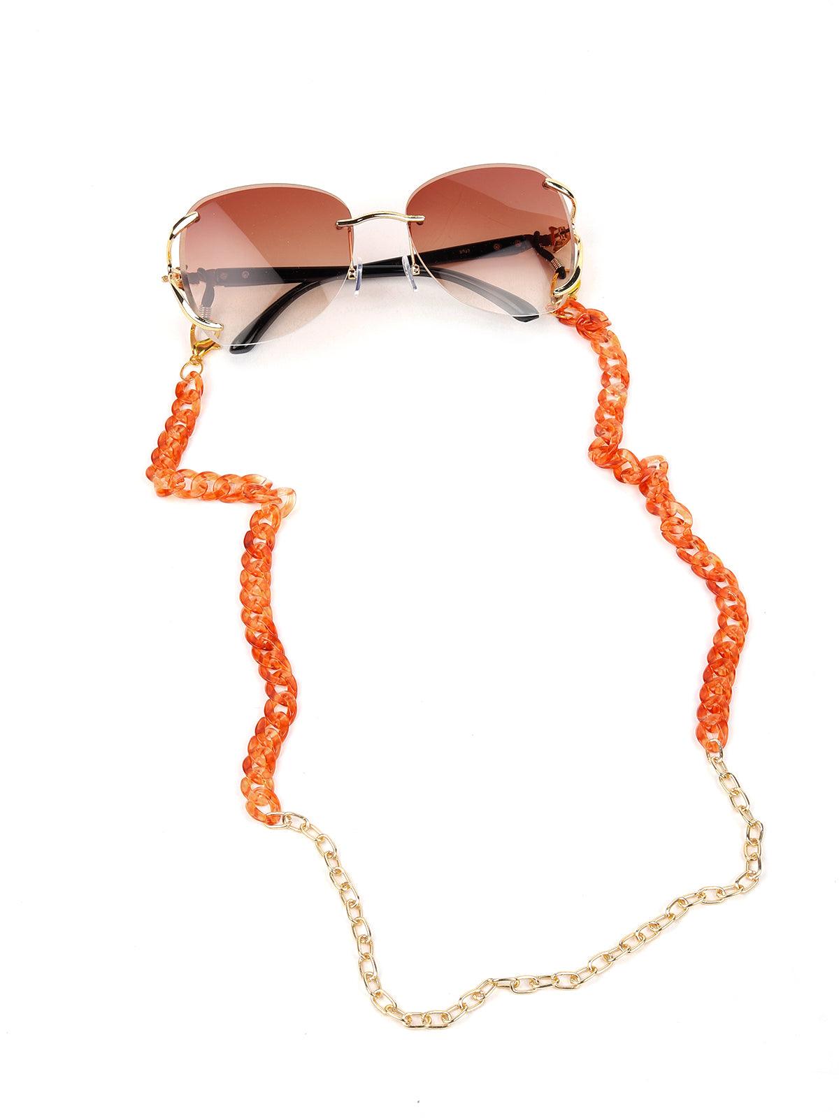 Stunning Brown And Gold Sunglass Chain - Odette