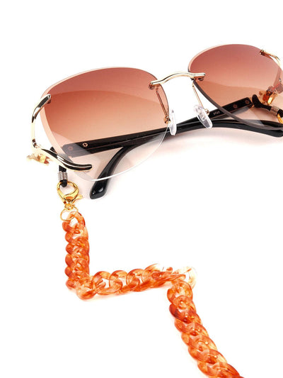 Stunning Brown And Gold Sunglass Chain - Odette