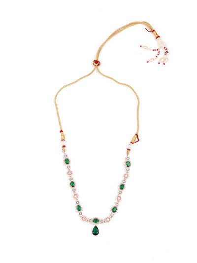 Stunning embellished green princess necklace set - Odette
