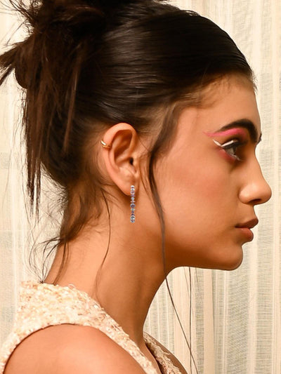 Stunning embellished with hoop earrings - Odette