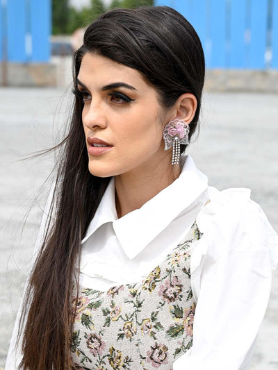 Stunning Floral Lace Earrings - Odette